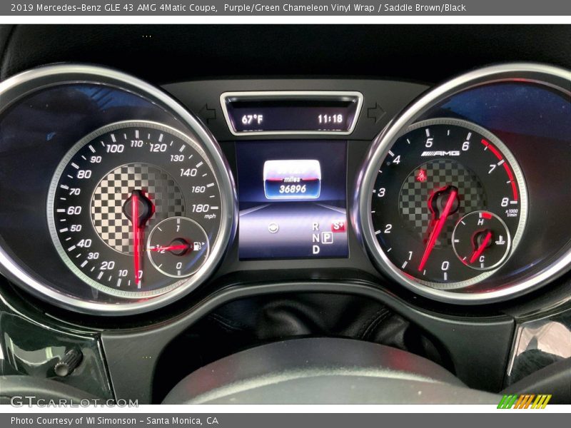 Purple/Green Chameleon Vinyl Wrap / Saddle Brown/Black 2019 Mercedes-Benz GLE 43 AMG 4Matic Coupe