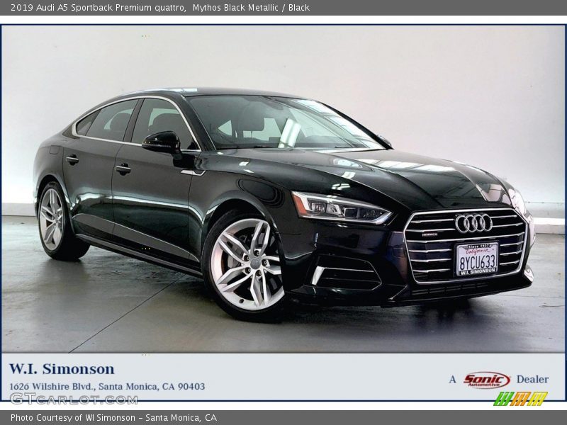 Mythos Black Metallic / Black 2019 Audi A5 Sportback Premium quattro