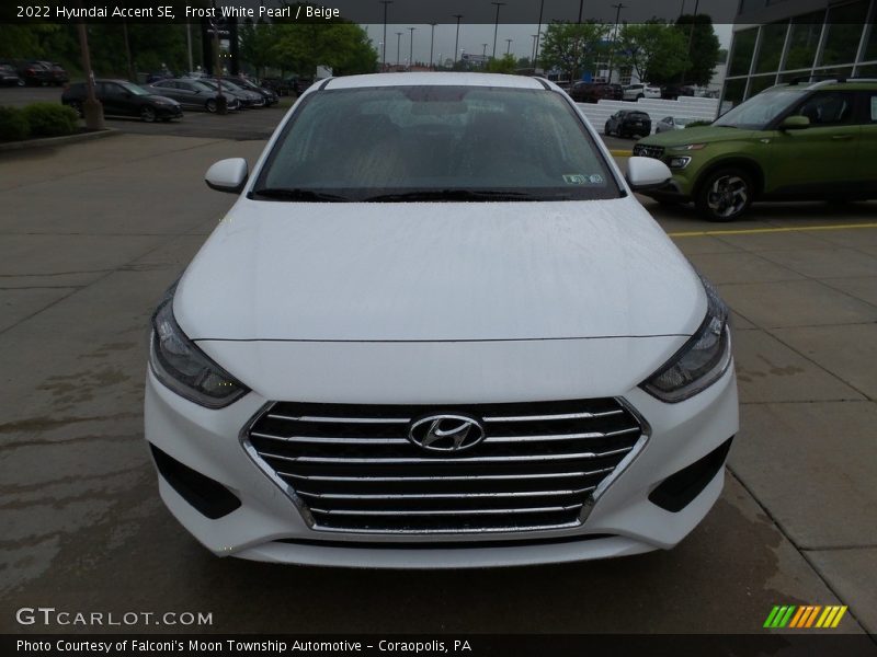 Frost White Pearl / Beige 2022 Hyundai Accent SE