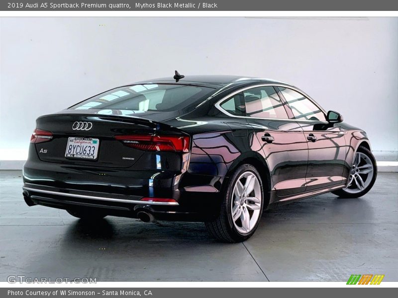 Mythos Black Metallic / Black 2019 Audi A5 Sportback Premium quattro