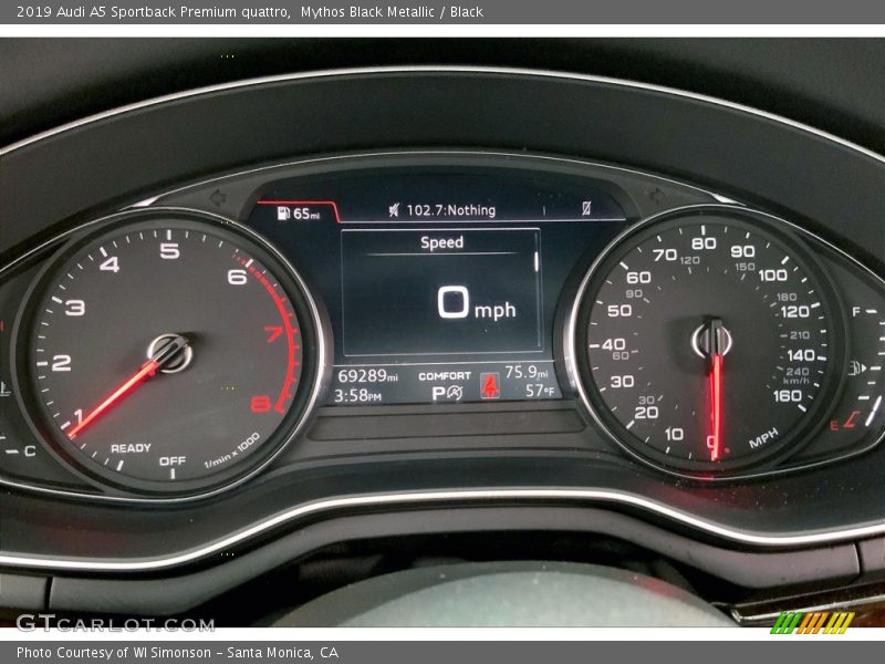  2019 A5 Sportback Premium quattro Premium quattro Gauges