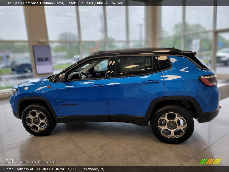 Laser Blue Pearl / Black/Ruby Red 2022 Jeep Compass Trailhawk 4x4