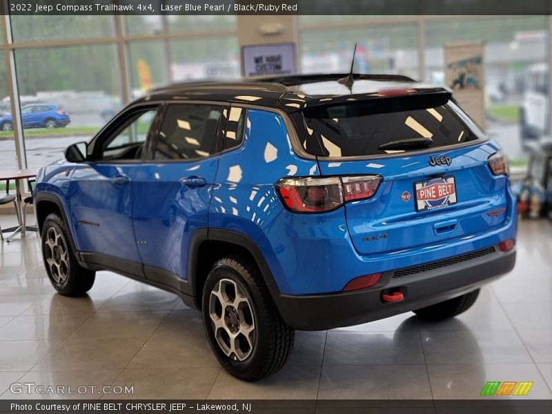 Laser Blue Pearl / Black/Ruby Red 2022 Jeep Compass Trailhawk 4x4