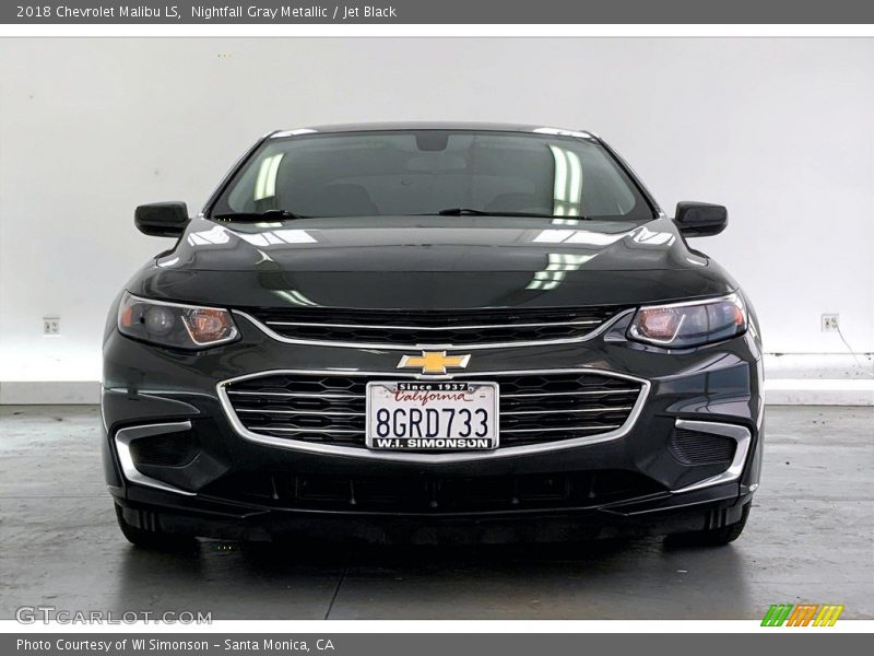 Nightfall Gray Metallic / Jet Black 2018 Chevrolet Malibu LS