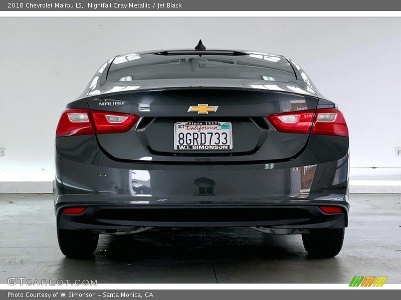 Nightfall Gray Metallic / Jet Black 2018 Chevrolet Malibu LS