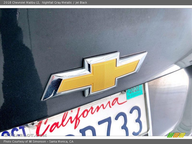 Nightfall Gray Metallic / Jet Black 2018 Chevrolet Malibu LS