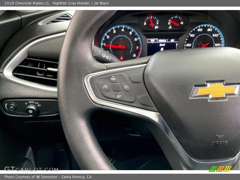 Nightfall Gray Metallic / Jet Black 2018 Chevrolet Malibu LS
