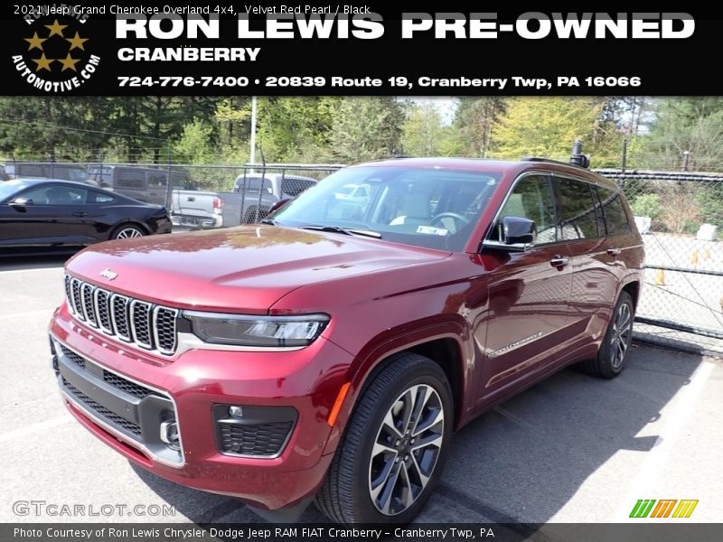 Velvet Red Pearl / Black 2021 Jeep Grand Cherokee Overland 4x4