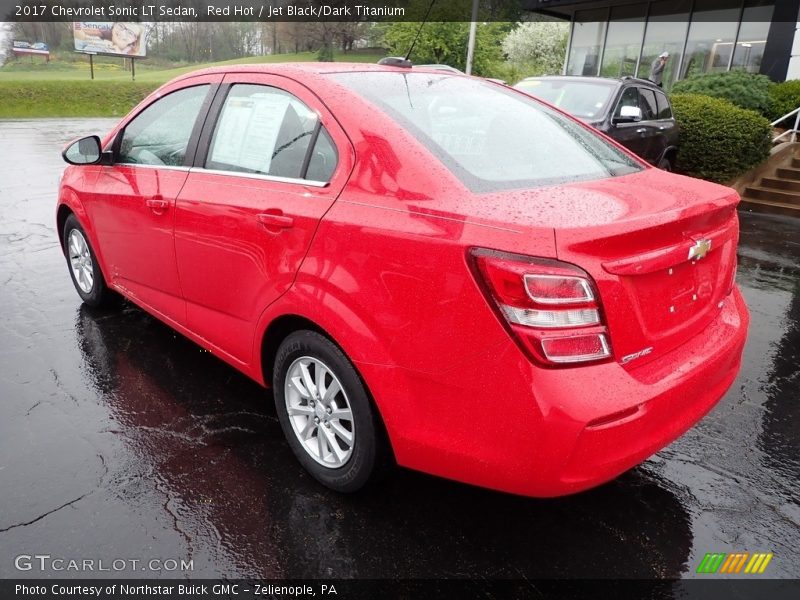 Red Hot / Jet Black/Dark Titanium 2017 Chevrolet Sonic LT Sedan