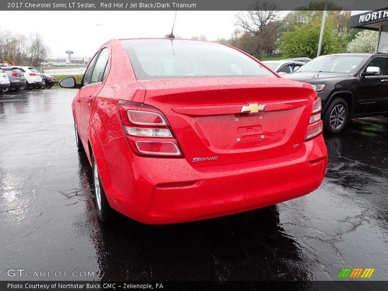Red Hot / Jet Black/Dark Titanium 2017 Chevrolet Sonic LT Sedan