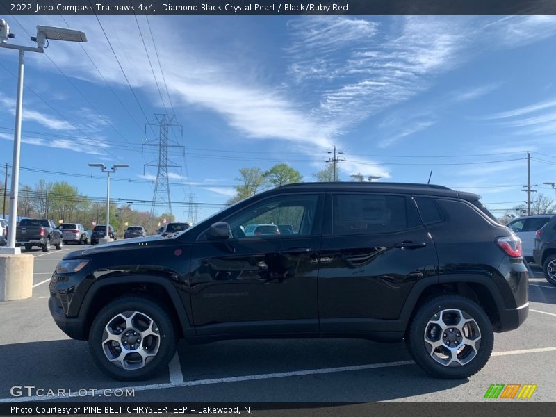 Diamond Black Crystal Pearl / Black/Ruby Red 2022 Jeep Compass Trailhawk 4x4