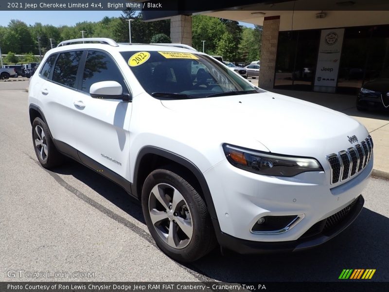 Bright White / Black 2021 Jeep Cherokee Limited 4x4