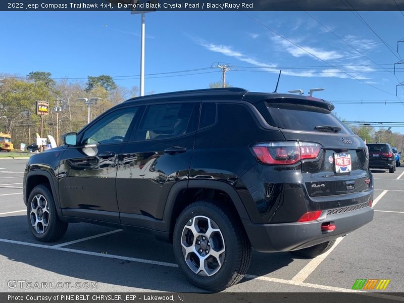 Diamond Black Crystal Pearl / Black/Ruby Red 2022 Jeep Compass Trailhawk 4x4