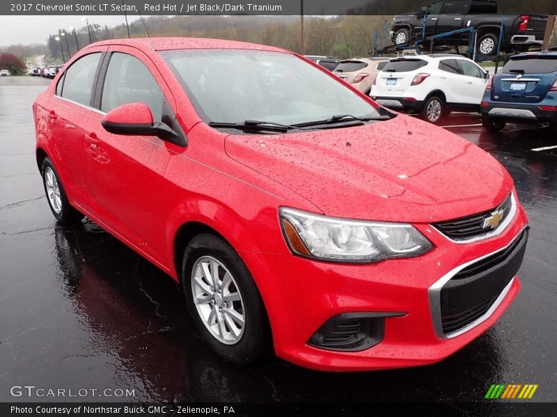 Red Hot / Jet Black/Dark Titanium 2017 Chevrolet Sonic LT Sedan