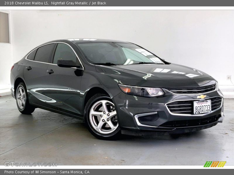 Nightfall Gray Metallic / Jet Black 2018 Chevrolet Malibu LS
