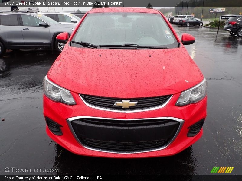 Red Hot / Jet Black/Dark Titanium 2017 Chevrolet Sonic LT Sedan