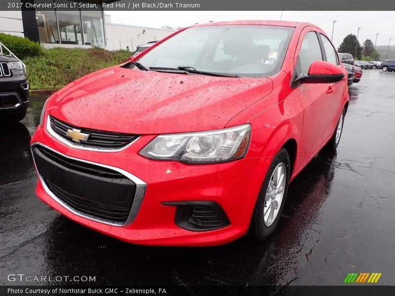 Red Hot / Jet Black/Dark Titanium 2017 Chevrolet Sonic LT Sedan