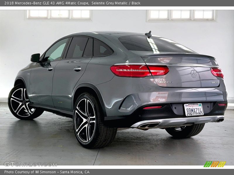 Selenite Grey Metallic / Black 2018 Mercedes-Benz GLE 43 AMG 4Matic Coupe