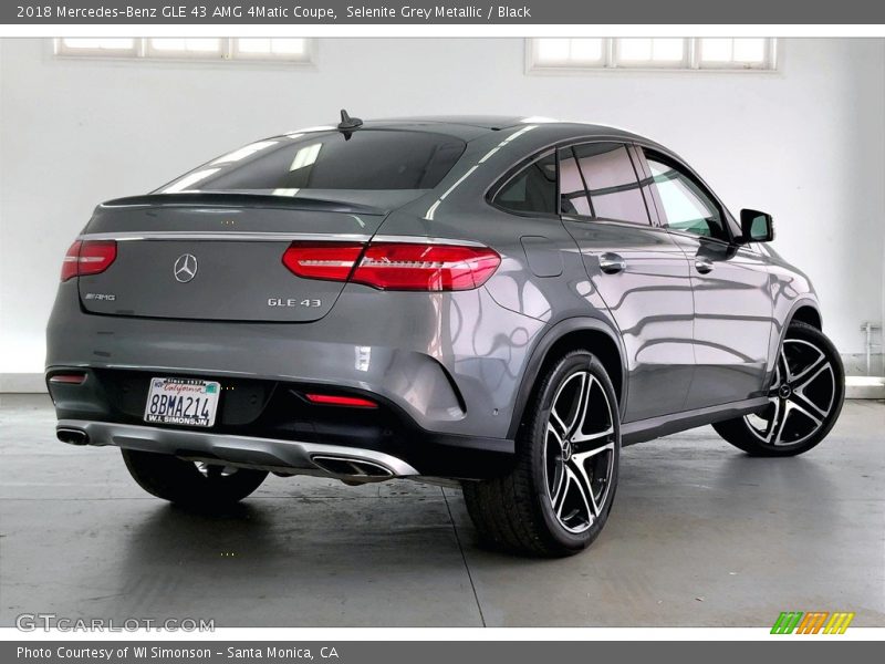 Selenite Grey Metallic / Black 2018 Mercedes-Benz GLE 43 AMG 4Matic Coupe