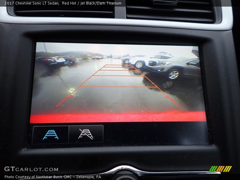 Red Hot / Jet Black/Dark Titanium 2017 Chevrolet Sonic LT Sedan