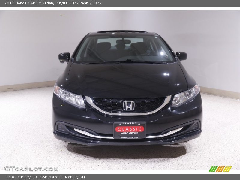 Crystal Black Pearl / Black 2015 Honda Civic EX Sedan