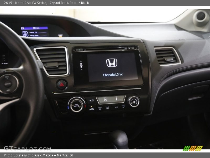 Crystal Black Pearl / Black 2015 Honda Civic EX Sedan