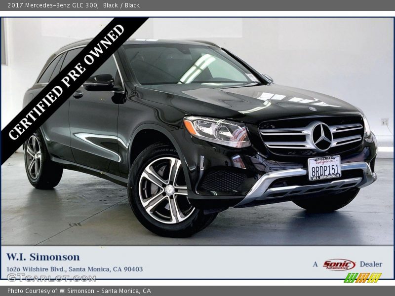 Black / Black 2017 Mercedes-Benz GLC 300