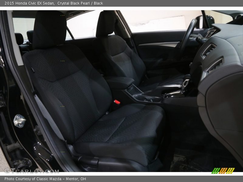 Crystal Black Pearl / Black 2015 Honda Civic EX Sedan