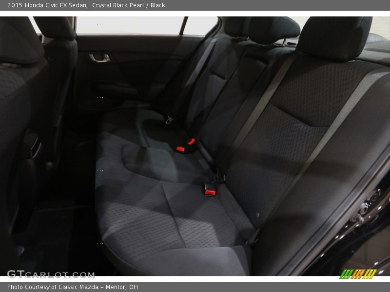 Crystal Black Pearl / Black 2015 Honda Civic EX Sedan