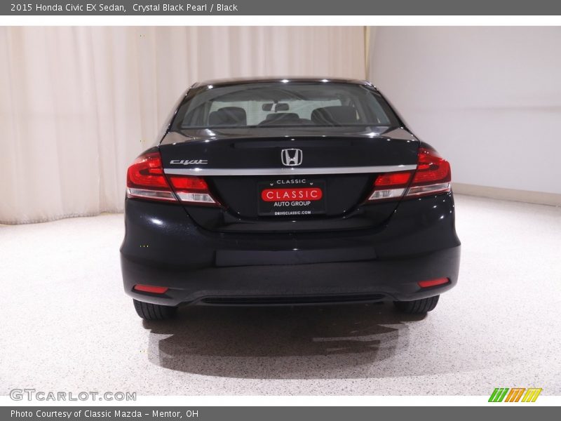 Crystal Black Pearl / Black 2015 Honda Civic EX Sedan