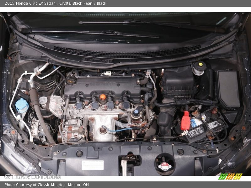 Crystal Black Pearl / Black 2015 Honda Civic EX Sedan