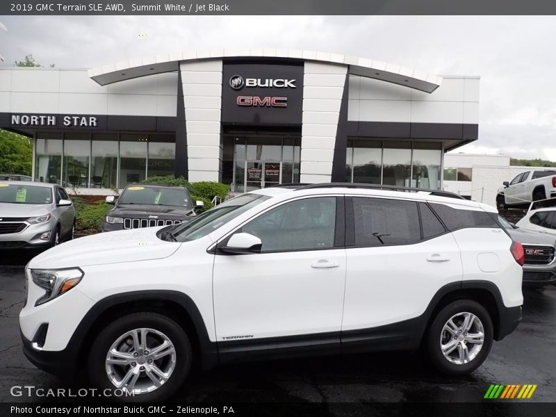 Summit White / Jet Black 2019 GMC Terrain SLE AWD