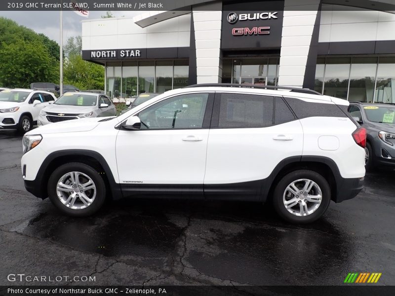 Summit White / Jet Black 2019 GMC Terrain SLE AWD