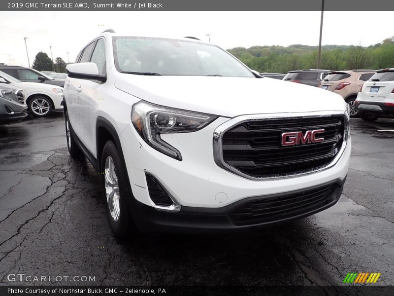 Summit White / Jet Black 2019 GMC Terrain SLE AWD