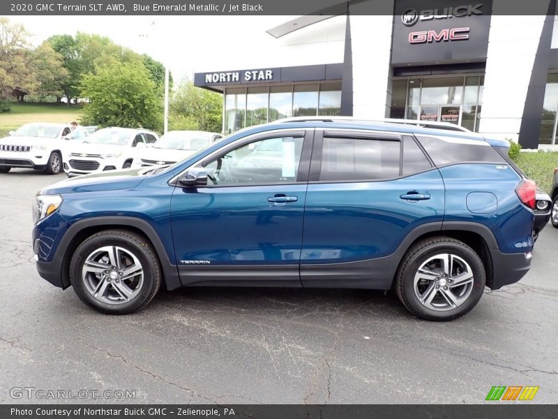 Blue Emerald Metallic / Jet Black 2020 GMC Terrain SLT AWD