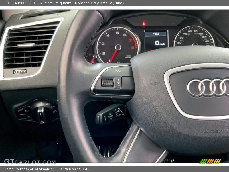 Monsoon Gray Metallic / Black 2017 Audi Q5 2.0 TFSI Premium quattro