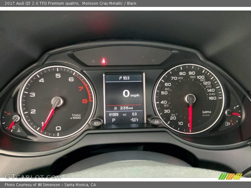 Monsoon Gray Metallic / Black 2017 Audi Q5 2.0 TFSI Premium quattro