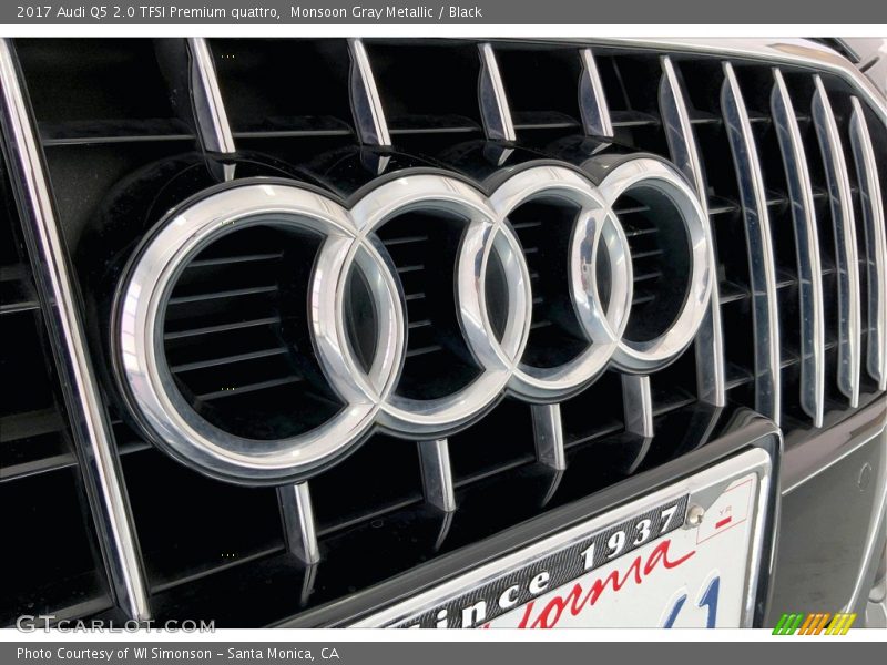 Monsoon Gray Metallic / Black 2017 Audi Q5 2.0 TFSI Premium quattro