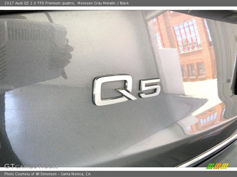 Monsoon Gray Metallic / Black 2017 Audi Q5 2.0 TFSI Premium quattro