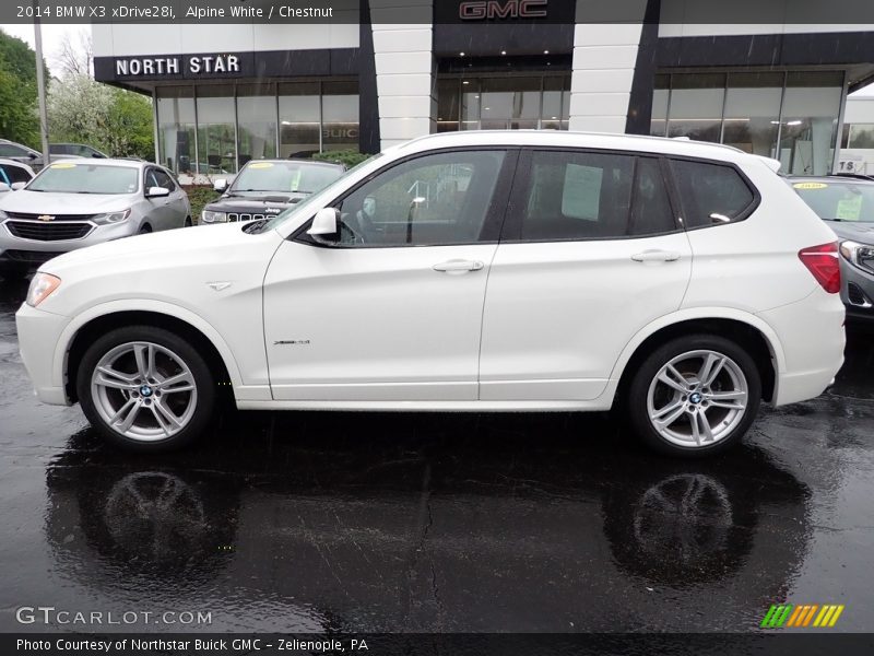 Alpine White / Chestnut 2014 BMW X3 xDrive28i