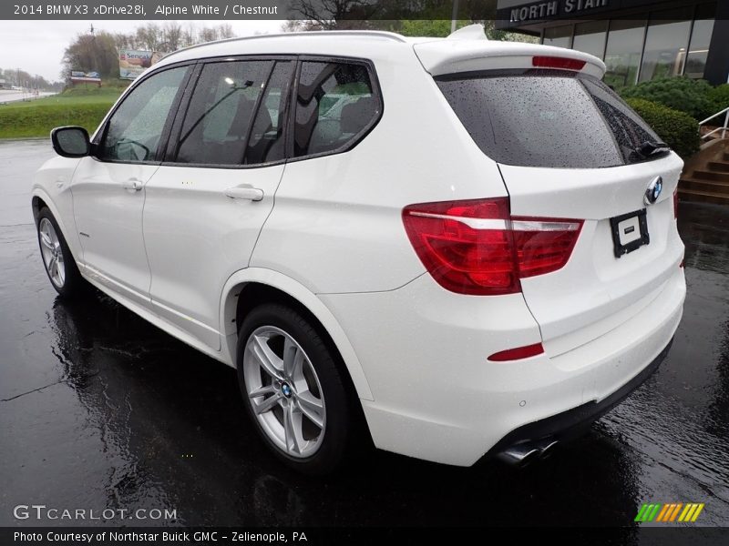 Alpine White / Chestnut 2014 BMW X3 xDrive28i