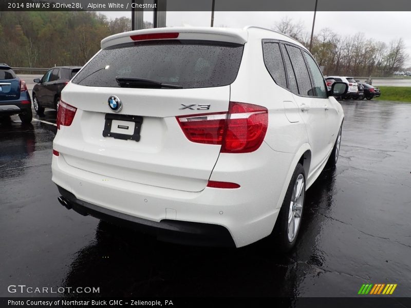 Alpine White / Chestnut 2014 BMW X3 xDrive28i