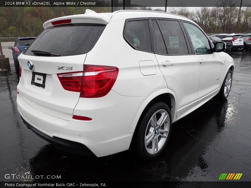 Alpine White / Chestnut 2014 BMW X3 xDrive28i