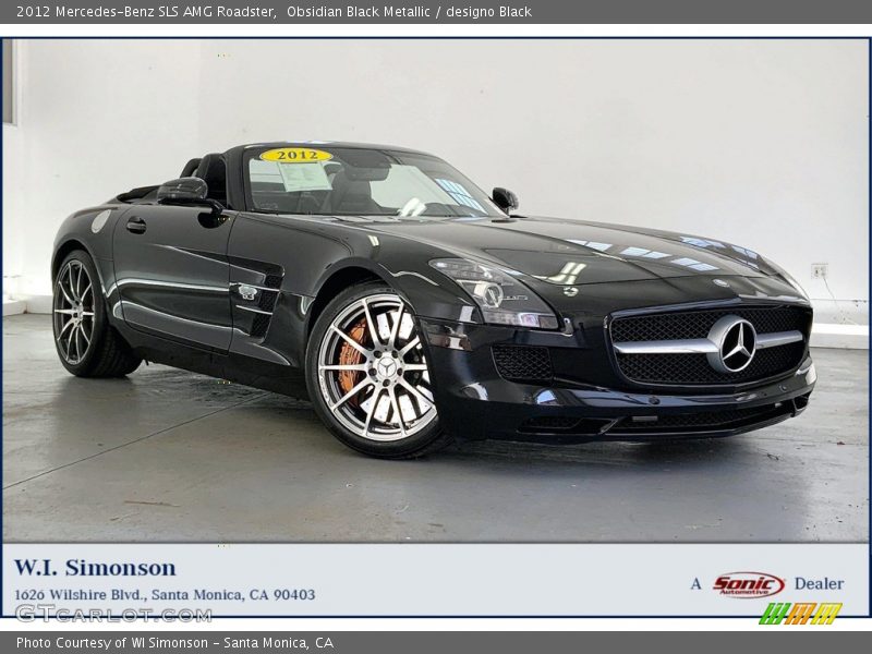 Obsidian Black Metallic / designo Black 2012 Mercedes-Benz SLS AMG Roadster