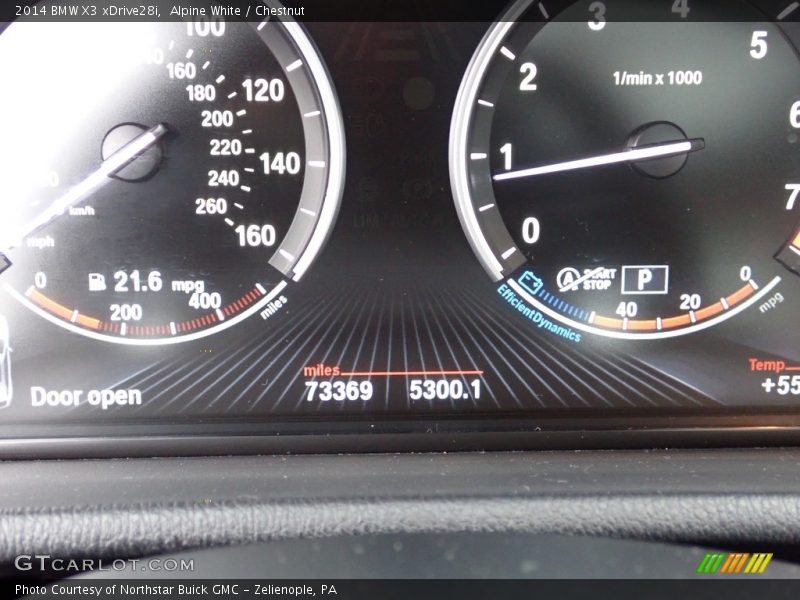 Alpine White / Chestnut 2014 BMW X3 xDrive28i