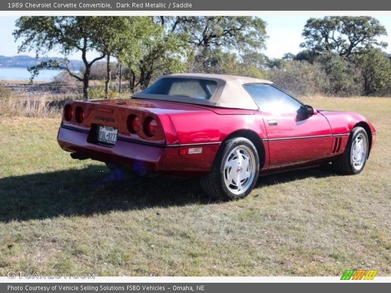 Dark Red Metallic / Saddle 1989 Chevrolet Corvette Convertible