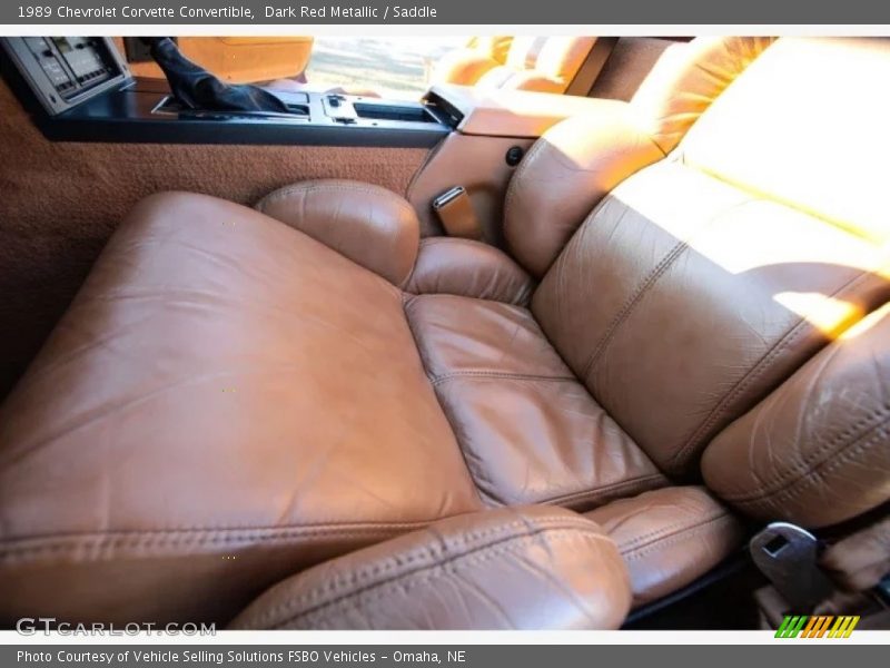 Dark Red Metallic / Saddle 1989 Chevrolet Corvette Convertible