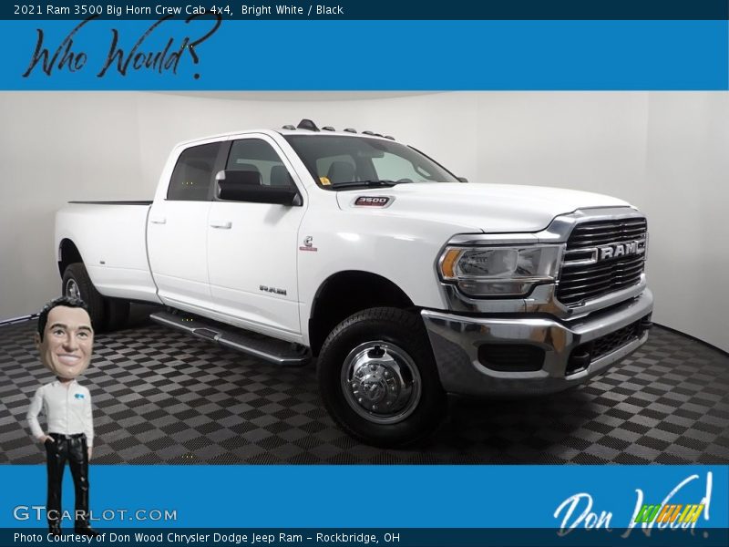 Bright White / Black 2021 Ram 3500 Big Horn Crew Cab 4x4