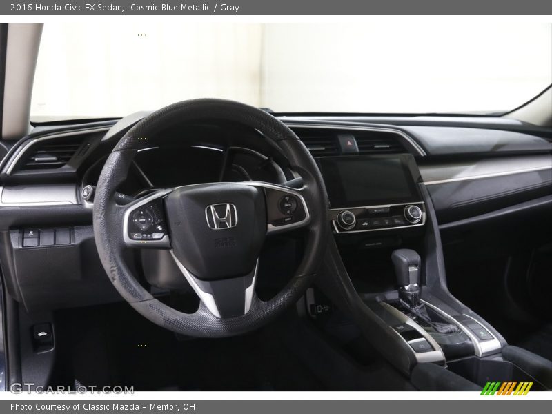 Cosmic Blue Metallic / Gray 2016 Honda Civic EX Sedan