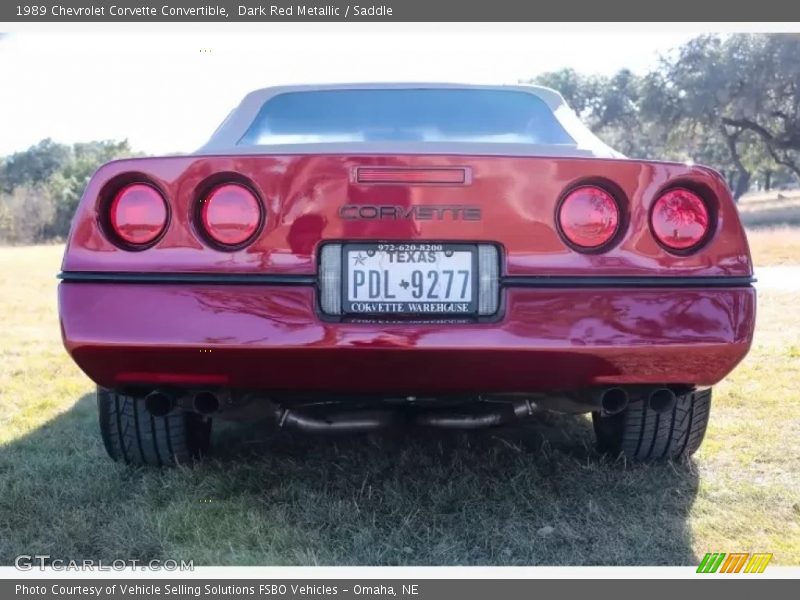 Dark Red Metallic / Saddle 1989 Chevrolet Corvette Convertible